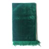 Tapis de prière adulte ultra-doux - Couleur VERT FONCE unie sans motifs