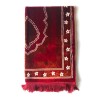 Tapis de prière adulte ultra-doux - Couleur rouge - AVEC MOTIF