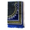 Tapis de prière adulte ultra-doux - Couleur bleu foncé - AVEC MOTIF
