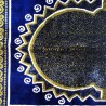 Tapis de prière adulte ultra-doux - Couleur bleu foncé - AVEC MOTIF