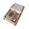 Coffret Cadeau : Box Carré (Saint Coran Arabe Poche+Chapelet) - rose doré