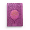 Le Saint Coran Rainbow (Arc-en-ciel) - Français / arabe / phonétique - Edition de luxe (Couverture Cuir Mauve doré)
