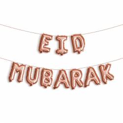 La bannière ballon de l'EID MUBARAK rosé - Hadieth Benelux