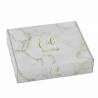 Boîte à pâtisserie eid moubarak - 30x20x8 cm marbre doré - Hadieth benelux