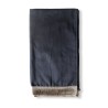 Tapis de prière adulte ultra-doux - épais - Couleur gris foncé unie sans motifs - bordure doré