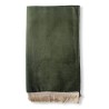 Tapis de prière adulte ultra-doux - épais - Couleur vert kaki unie sans motifs - bordure doré