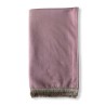 Tapis de prière adulte ultra-doux - épais - Couleur rose unie sans motifs - bordure doré