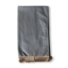 Tapis de prière adulte ultra-doux - épais - Couleur gris clair unie sans motifs - bordure doré