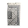 Tapis Velours Opalescent, Couleur Argent, Motif Central "Kaaba" - Sana