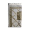 Tapis Velours Opalescent, Couleur Or, Motif Central "Kaaba" - Sana