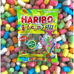 Bonbon Haribo - worms fizz - 100g