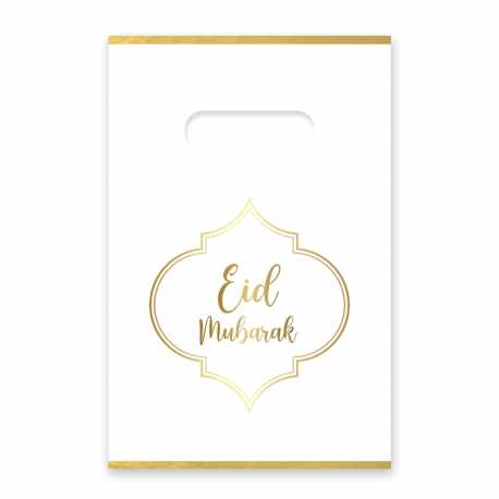 Sachets de bonbons eid mubarak 6 pièces - doré - Hadieth benelux