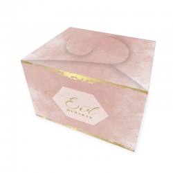 Boîte à biscuits eid moubarak - 15 x 10 x 10cm - vieux rose - Hadieth benelux