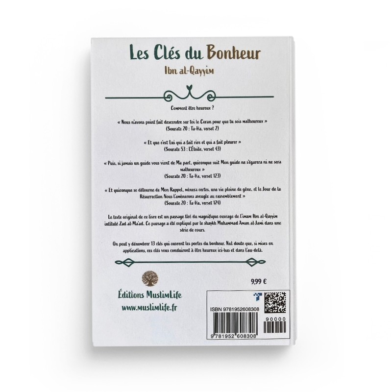 Les clés du bonheur - Ibn Al-Qayyim - Editions MuslimLife