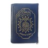 Le Saint Coran fermeture eclair avec règles de lecture Tajwid - arabe - (14 x 20 cm) - Couleur bleu foncé