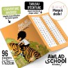 CAHIER ÉCRITURE ARABE AVEC MARGE À DROITE, WALAD, COULEUR ORANGE - BDouin - Muslim Show