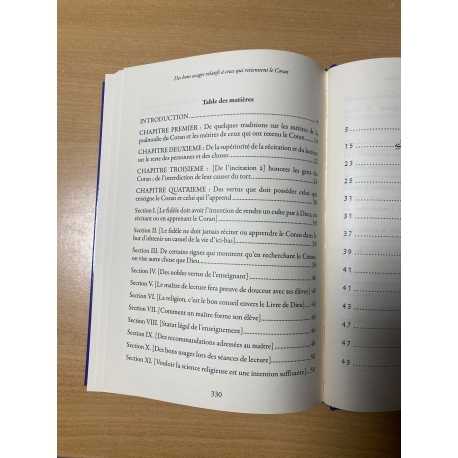 Des Bons Usages Relatifs À Ceux Qui Retiennent Le Coran At-Tibyân Fî Âdâb Hamalat Al-Qur’ân (Arabe-Français)