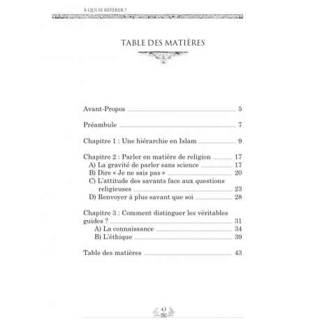 À qui se référer ? Institut Amana