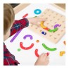 Tableau en bois avec alphabet arabe et chiffres - Apprendre les lettres arabes - Maktaba des systas