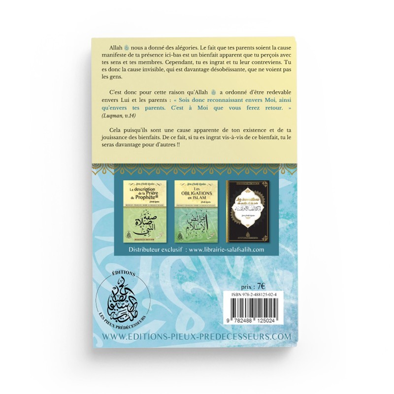 Le père porte médiane du paradis - Cheikh Raslan - Bilingue - Éditions Pieux Prédécesseurs