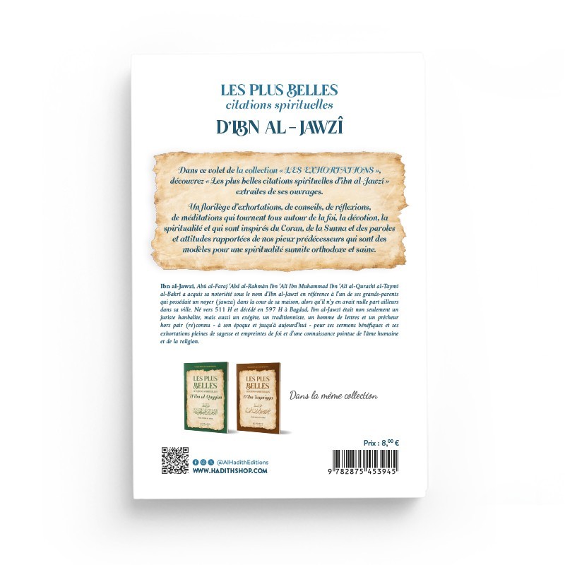 Les plus belles citations spirituelles d’Ibn AL-JAWZÎ - SÂLIH AHMAD AL-SHÂMÎ - éditions Al-Hadîth