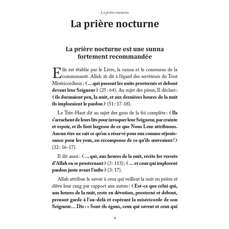 La prière nocturne - Saîd al-Qahtânî - éditions Al-Hadîth
