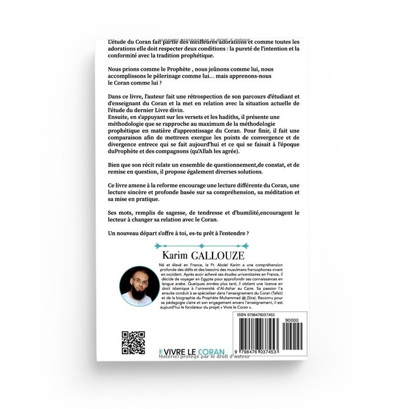 APPRENDRE ET ENSEIGNER LE CORAN COMME LE PROPHÈTE - Karim Gallouze - Vivre le coran