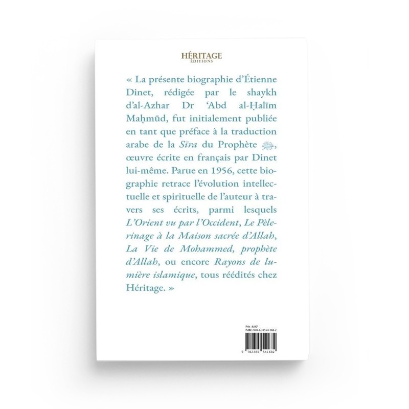 Vie et pensée de Nâsir al-Dîn Dinet - Shaykh al-Azhar & Dr ‘Abd al-Halim Mahmud - Editions Héritage