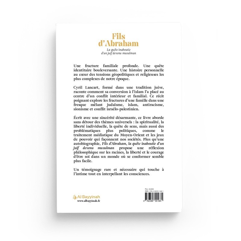 Fils d’Abraham - La quête inaboutie d’un juif devenu musulman - Cyril Lancart - Al Bayyinah