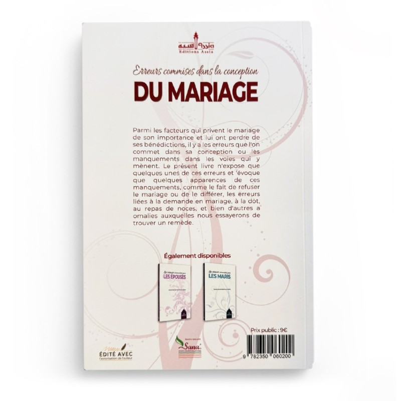 Erreurs commises dans la conception du Mariage - Muhammed Ibn Ibrahim Al Hamad - Éditions Assia