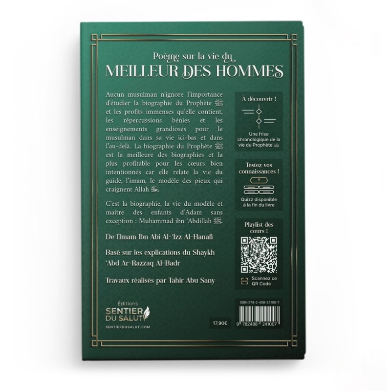 Explication du poème sur la vie du meilleur des hommes (grand format) - Ibn Abi Al-‘Izz Al-Hanafi - Sentier du salut