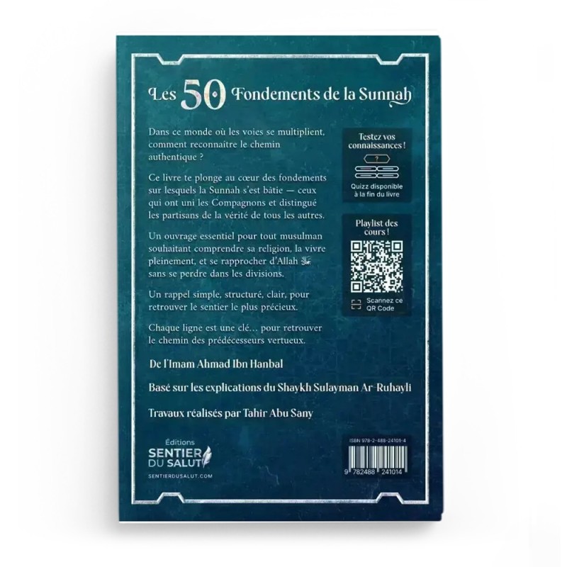Les 50 fondements de la Sunna (grand format) - Ahmad Ibn Hanbal - Sentier du Salut