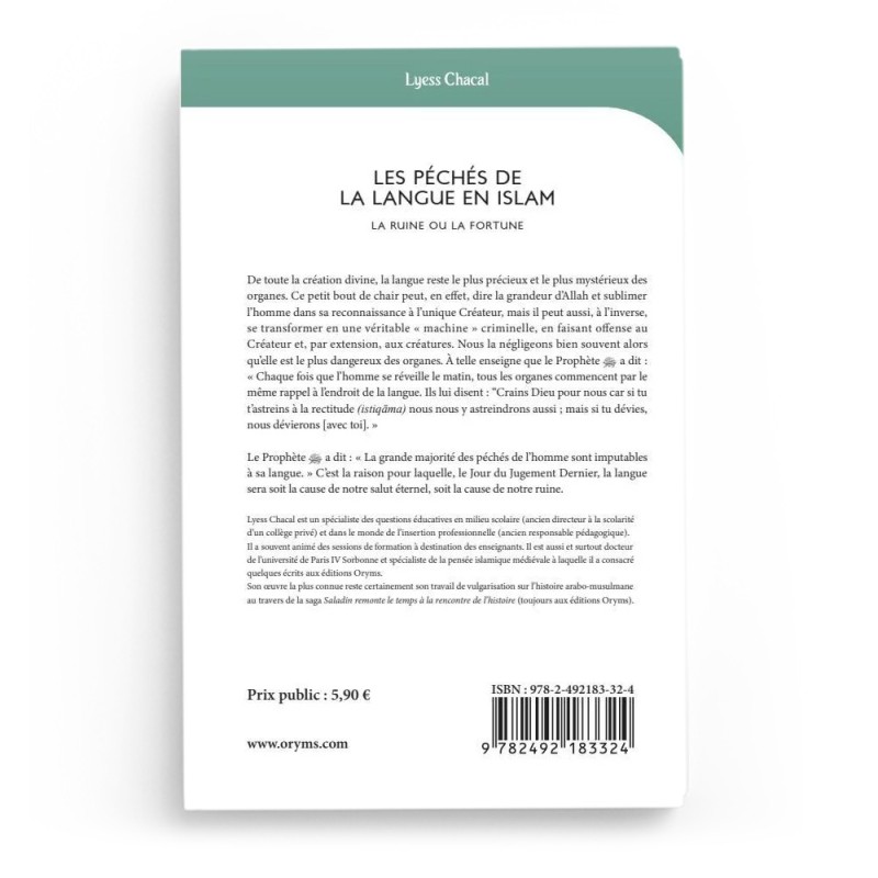 Les péchés de la langue en Islam : la ruine ou la fortune - Lyess Chacal - Oryms