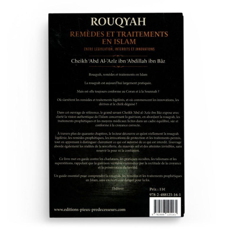 Rouqyah : Remèdes et traitements en Islam - Abd al-Azîz ibn Bâz - Éditions Pieux Prédécesseurs