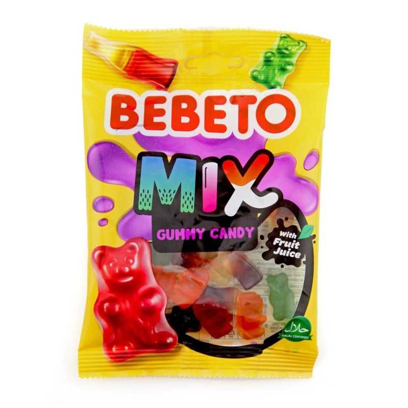 Bebeto 80g Mix Jelly Gums - bonbon halal