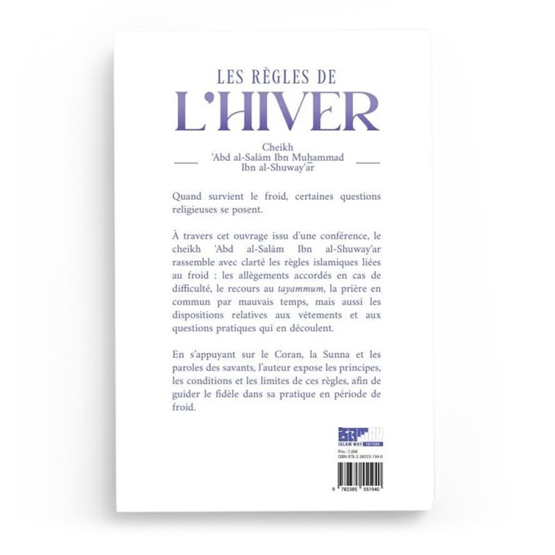 Les règles de l'hiver - cheikh al-Shuway‘ar - Islam Way