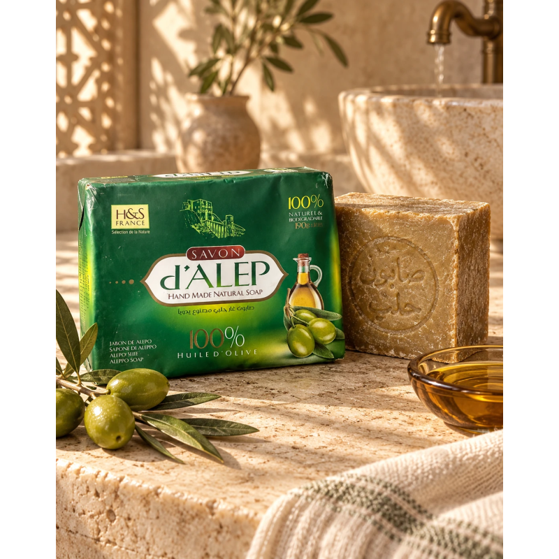 Savon d’Alep 100 % huile d’olive - 190 g