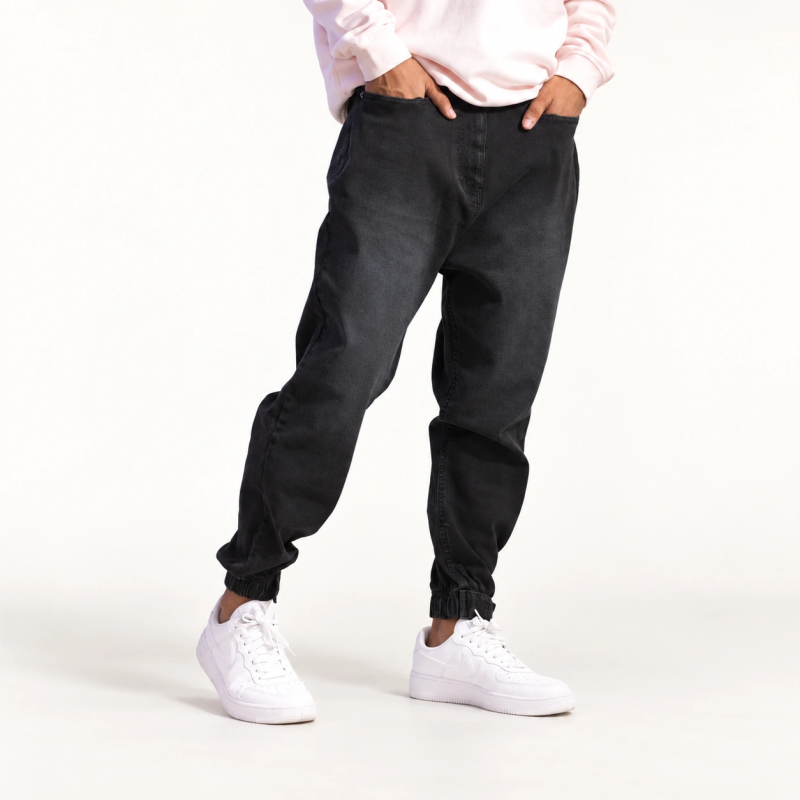 Sarouel Denim – Noir délavé – WASSAT