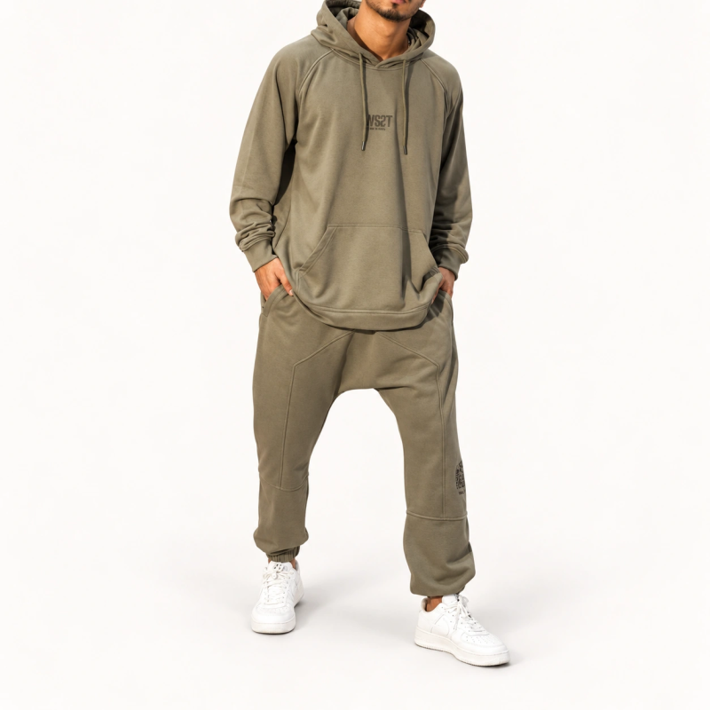 Ensemble Terry hoodie et sarouel – Kaki – WASSAT