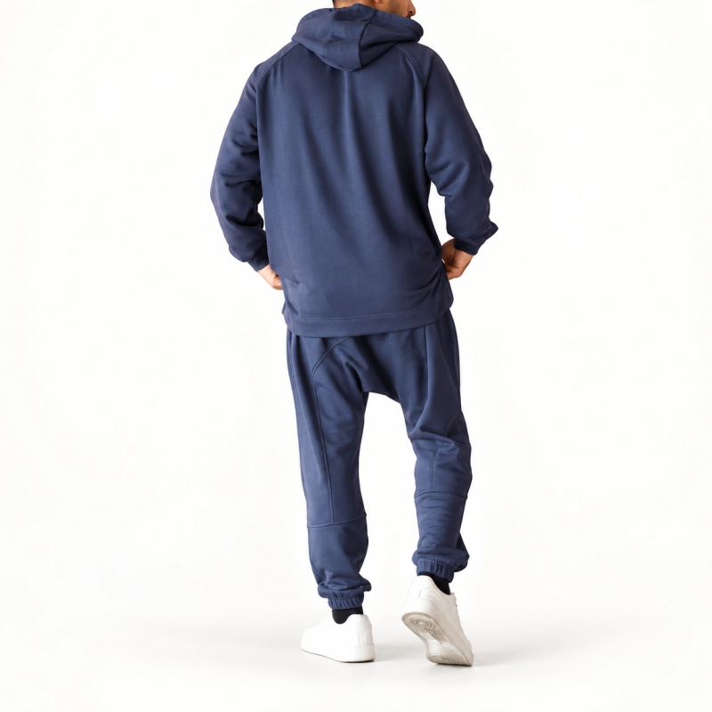 Ensemble Terry hoodie et sarouel – Bleu marine – WASSAT