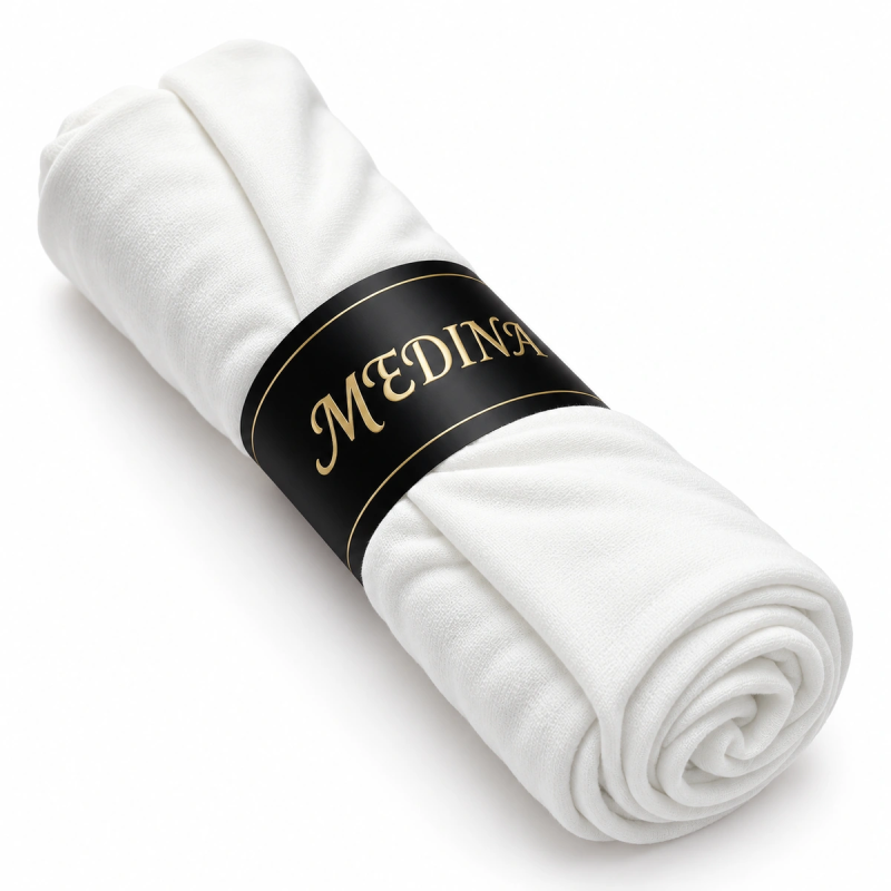 Voile en jersey premium Medina – Blanc