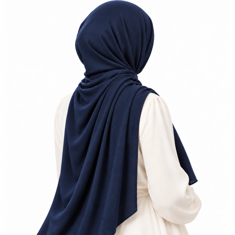 Voile en jersey premium Medina – Bleu marine