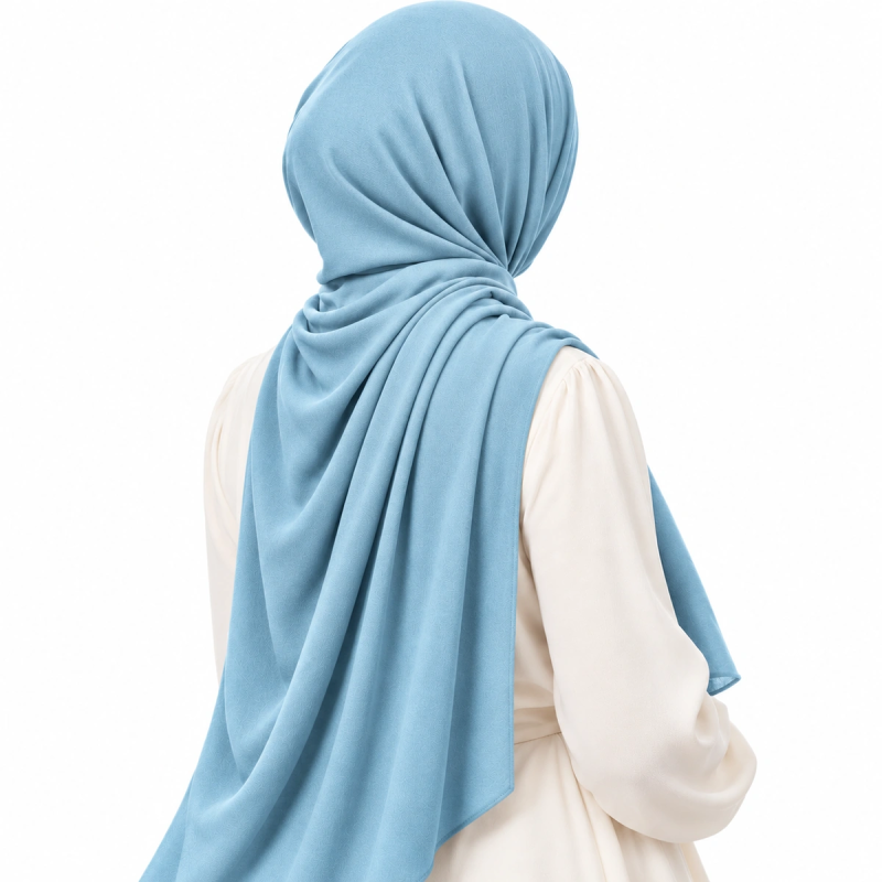 Voile en jersey premium Medina – Bleu ciel
