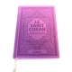 Le Saint Coran Couverture en cuir mauve-violet