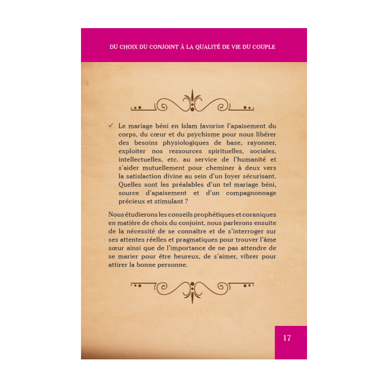 Du choix du conjoint à la qualité de vie du couple - Maison d'Ennour