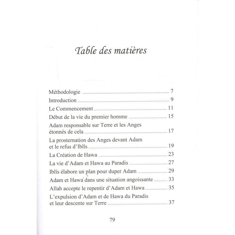 Adam, le Père de l'Humanité - Abû 'Asîm Al-Bachîr - Albidar