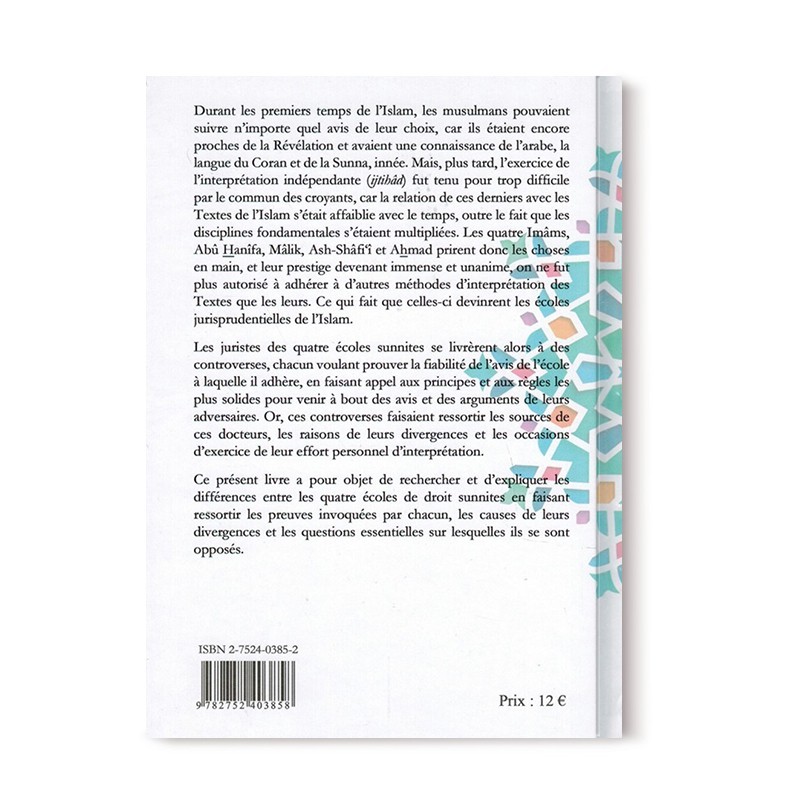 FIQH COMPARÉ DES QUATRE ÉCOLES DU DROIT MUSULMAN (AL-'ÎBÂDÂT) - CORENTIN PABIOT - MAISON D'ENNOUR