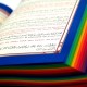 Le Saint Coran Rainbow (Arc-en-ciel) - Français/arabe avec transcription phonétique - de luxe (Couverture Cuir Rose Claire)