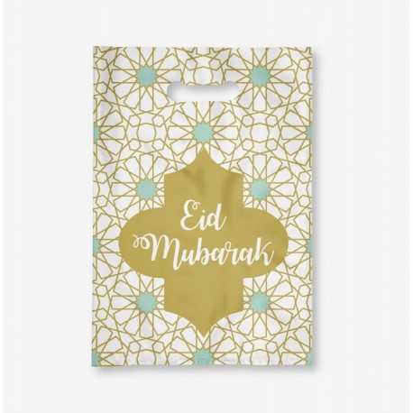 Sac dorées - lot de 6 - Eid moubarak
