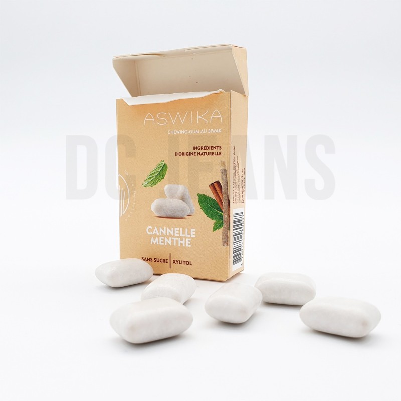 Chewing-gum Cannelle Menthe naturel - sans sucre - Aswika